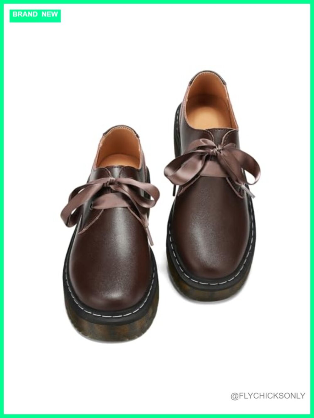 Women Lace-Up Platform Chunky Loafers Lug Sole Oxford Work Dress Shoes
